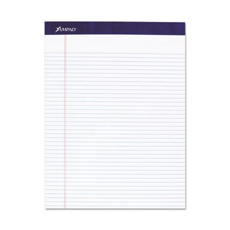Ampad/ Of Amercn Pd&Ppr Ampad, LEGAL RULED PADS, NARROW RULE, 8.5 X 11.75, WHITE, 4PK 20315